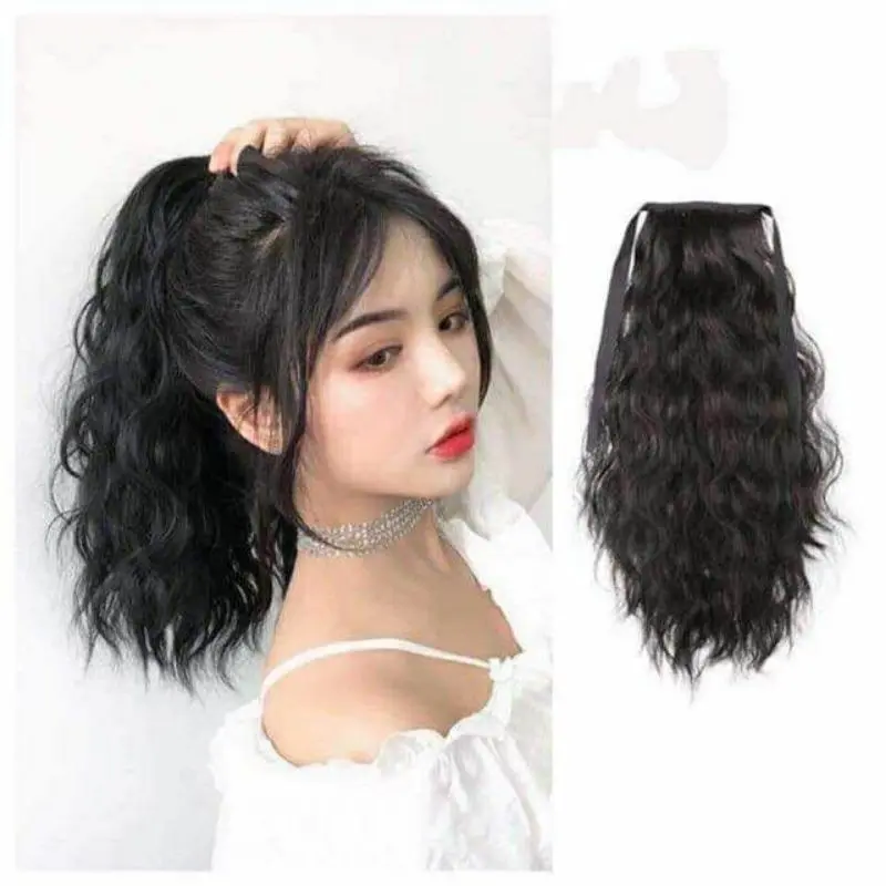 TÓC CỘT XÙ 40CM- MÃ CXU40, tóc giả nữ Wig