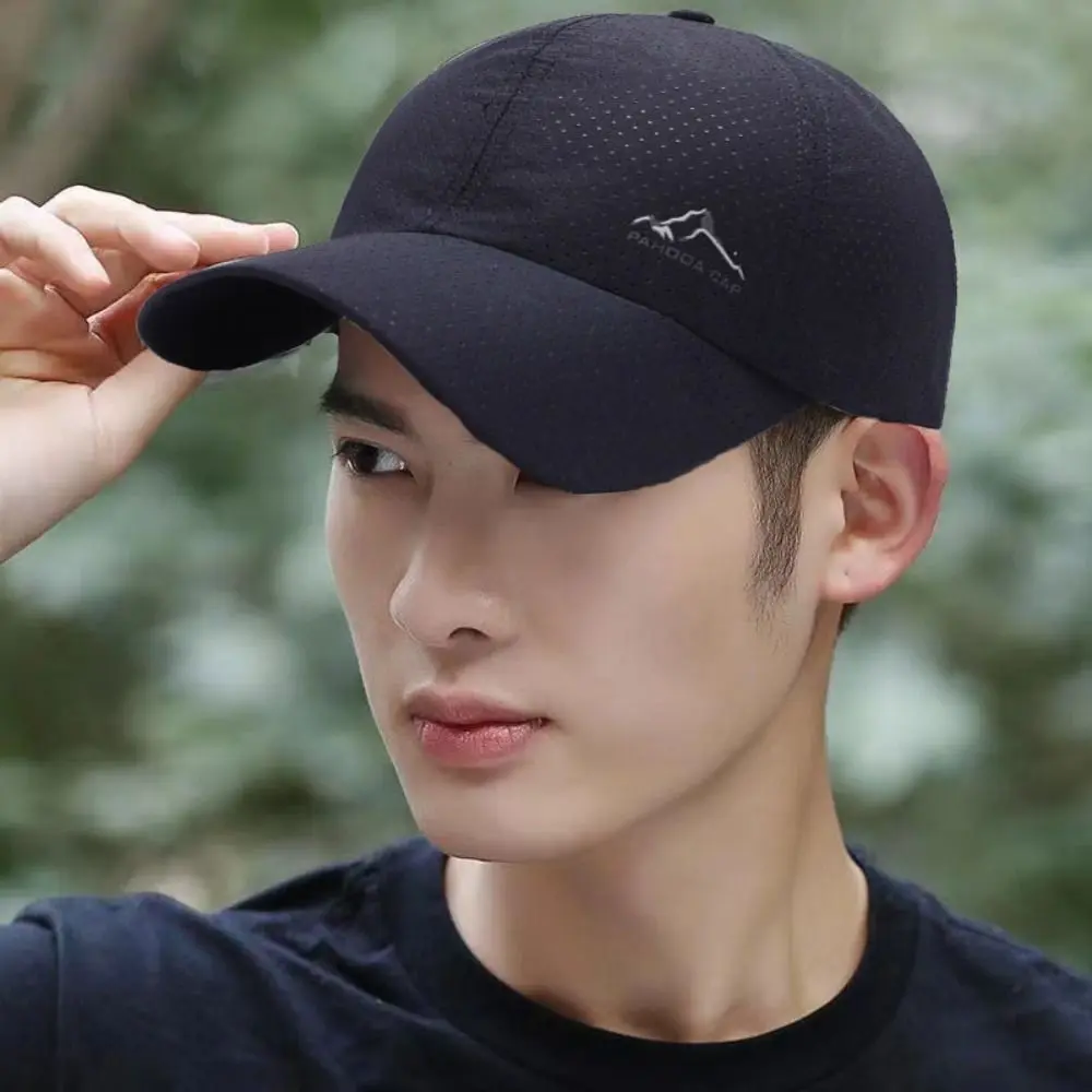 Quick Dry Sunscreen Sun Hat Unisex Thin Mesh Adjustable Baseball Cap Sports Cap Sun Protection Hat Sports Cap for Male