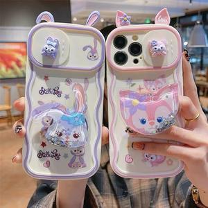 Doll cartoon case for iPhone 15 14 13 12 11 pro Max case with slide camera protection pop quicksand kickstand cute girls women phone case full body protection Cover