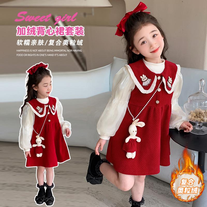 Product Introduction of Bộ váy Giáng sinh cho bé gái, thích hợp cho mùa thu và mùa đông 3