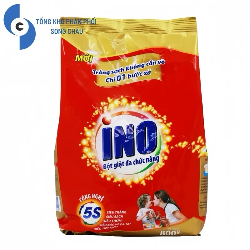 GIÁ SỐC - COMBO 5 Bịch Bột giặt INO 700gr trắng sáng, siêu sạch, siêu thơm, siêu bảo vệ da tay, siêu tiết kiệm 4