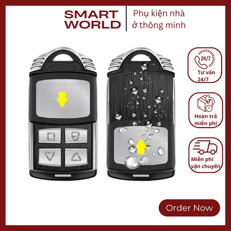 Remote Cửa Cuốn Học Lệnh Thông Minh 433Mhz-315Mhz-Điều Khiển Cửa Cuốn Inox Chống Nước Đã Kèm Pin. die uk hien cua cuon