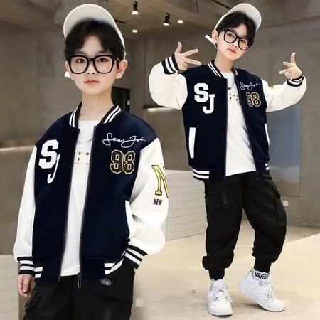 Áo khoác nỉ bomber dành cho bé trai 18-45kg mẫu chữ F. Chất liệu ấm, thiết kế đẹp.D33 1