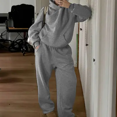 Tracksuit Set Petite Grey Tracksuit Women Jogging Suits With