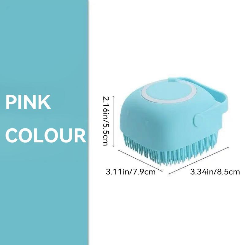 Product Introduction of Silicone Bath Brush with Shampoo Dispenser for Pets, Pet Bath Soap Dispenser Massaging Brush with Soft Bristles for Dogs and Cats 11