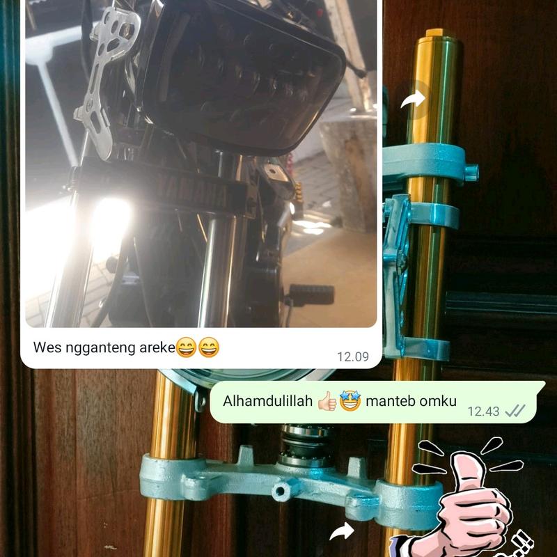 Reflektor Daymaker ui Lampu depan RX king set Batok plus Kupingan Lampu cnc RX king Daymaker Rx king 4