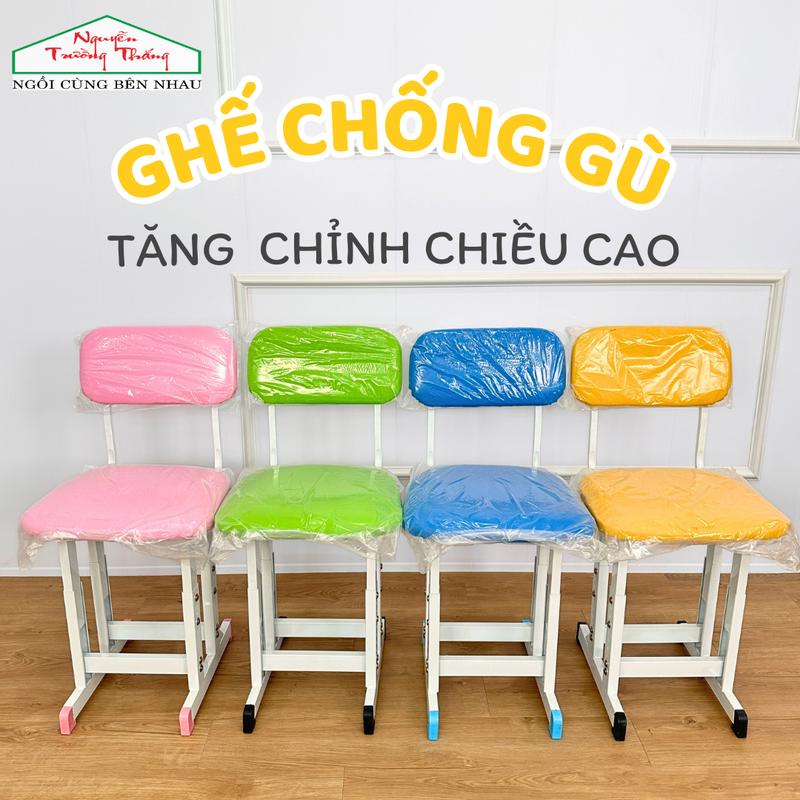 Ghế chống gù tăng chỉnh chiều cao cho học sinh chịu lực 120kg, 3 màu hồng, biển, lá chọn màu ghi chú vào đơn hàng 2
