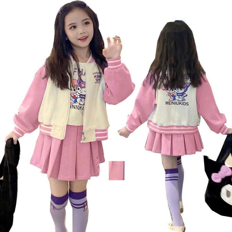 Set chân váy bé gái gồm 3 chi tiết ( áo khoác ngoài, áo thun trong và chân váy), cho bé 4 tuổi trở lên từ 14 đến 50kg, chất nỉ bông dày dặn