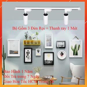Bộ 3 Đèn Rọi Thanh Ray COB 12w 20w 30w rọi tranh chiếu shop rọi decor phòng