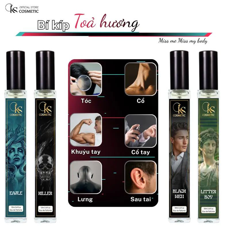 Nước hoa nam - Combo 4 chai Style- Dung tích 10ml- Thơm đặc biệt - lưu hương lâu 1
