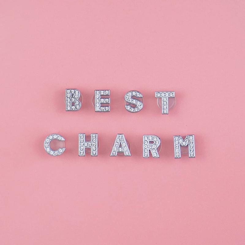 shiny letters shoe decorations for crocs jibbitz crocs charms shoe accessories slippers decoration special gift 6