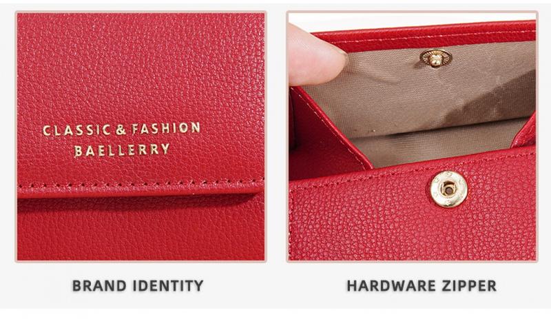 Product Introduction of New Women Wallet Solid Color Multi Slot Coin Bag Waterproof PU Leather Coin Purse 2