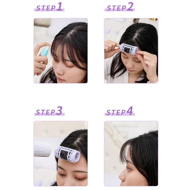 Product Introduction of 1/3/4Pcs Bang Rollers Self-adhesive Lazy Bangs Roller Hair Curlers Hair Curling Air Bangs Roller Clips Styling Tools 18