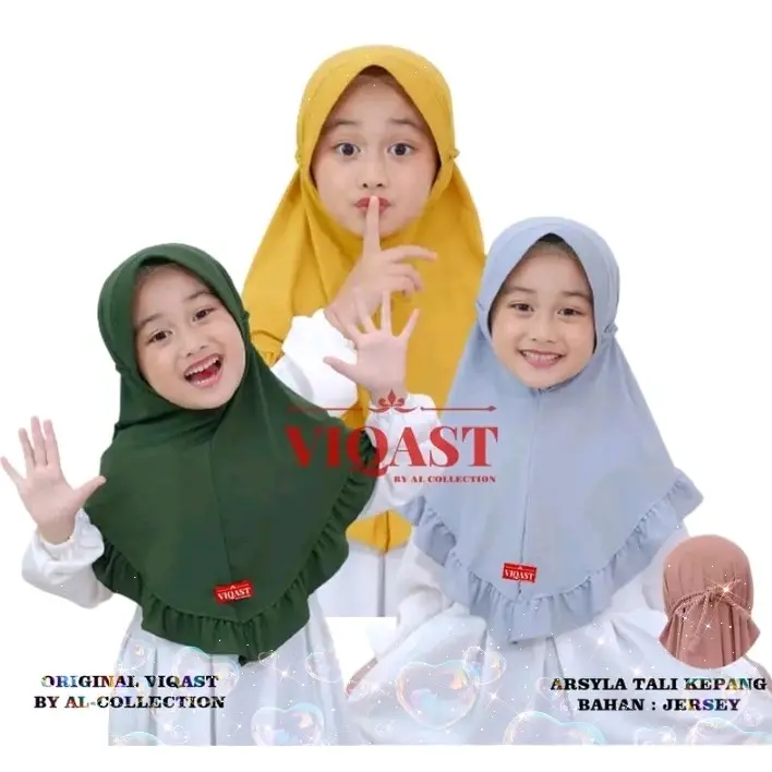Jilbab Anak TK ARSYLA Hijab Instan Jersey Usia 4 Sampai 8 Tahun All OneSize Bergo Pet Tali Kepang Ropel Flowsi Grosir Kerudung Sekolah Paud Terbaru Best Seller dadishope12 qasima