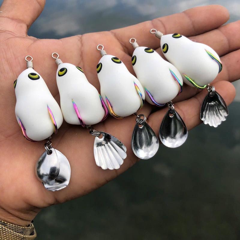 [N THỦ LURE] Nhái hơi F1pro size 7G 10G 1+2 thìa lưỡi titan dài 3.8cm(mua 2 tặng 1,mua 1 tặng body)mồi câu lure fishing câu bắt cá lóc Đi Câu Câu Cá Cao Su 2
