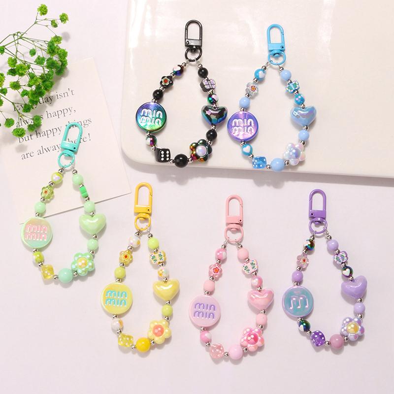 Product Introduction of Dây Chuyền Chìa Khóa Trái Tim Tình Yêu, Chất Liệu Acrylic, Thiết Kế Hoa Dễ Thương, Móc Khóa Đính Cườm, Phụ Kiện Đồ Trang Trí Mặt Dây Chuyền Túi 15