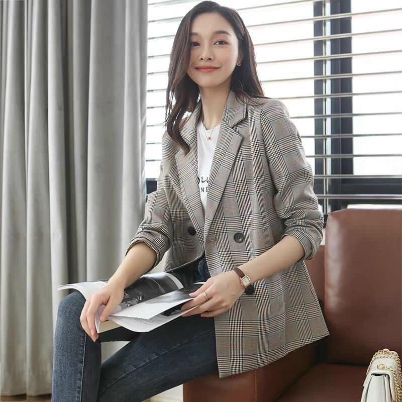 Product Introduction of Áo khoác blazer áo khoác vest nữ 2 lớp có đệm cầu vai rất đẹp khuy nút cao cấp Voi Women Top 6