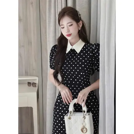 ĐẦM CHẤM BI ĐUÔI CÁ SANG TRỌNG - DDD9037 váy 2