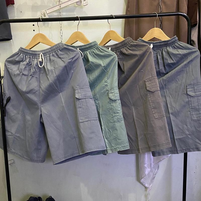 100k Dpt 5Pcs Celana Kanvas Semi Jeans Kolor Harian Santai Abu Cargo Karet Melar Nyaman Lembut Casual Pria 6