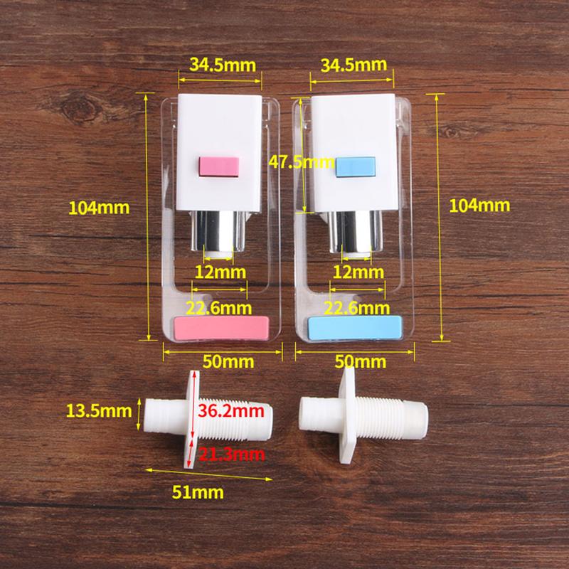 Product Introduction of 2 Pieces Water Dispenser Replacement Push Faucet with Two Water Valves and Child Safety Lock Cold and Hot Water Spigot 0