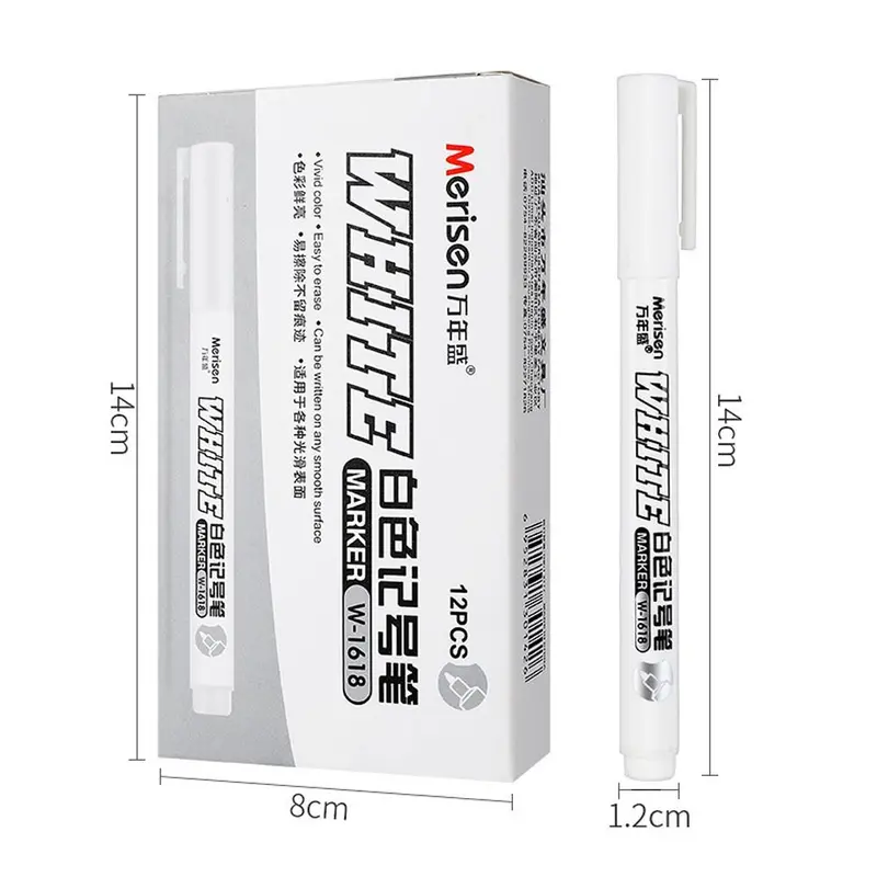 Bút Sơn Vĩnh Viễn Màu Trắng Không Phai, 3 Cái, Đồ Thủ Công Nghệ Thuật, Không Thấm Nước, Viết Mịn, Bút Đánh Dấu Dầu, Khối Lượng Mực Cực Lớn, Không Bẩn Tay, Bút Đánh Dấu Màu Trắng Để Vẽ Đá 6