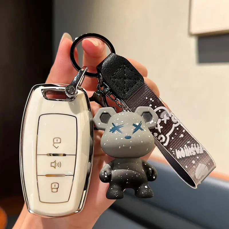 Silver-rimmed Car Remote Key Case Key Cover for Great Wall Haval H6 Coupe H2S M6 F5 H4 Big Dog F7X