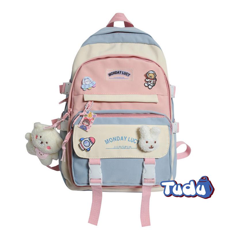 Balo Đi Học Nữ Tudu Ba Lô Học Sinh Phong Cách Hàn Quốc Balo Chống Nước Cao Cấp balo hàng quảng châu cặp xinh đi học cấp 3 cặp xinh cho nữ cặp nhiều ngăn cho nữ balo nữ cấp 1
