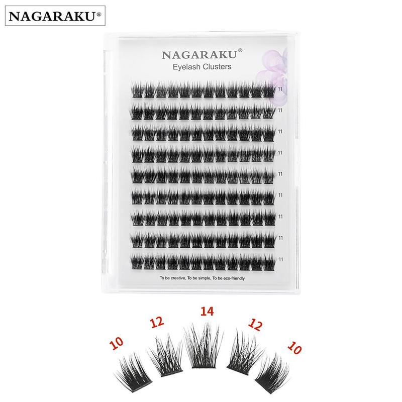 1 Box Mixed Length Cluster False Eyelashes, Natural Look Eyelash Extensions, Self Grafting False Eyelashes, Eye Makeup Supplies For Women & Girls 3