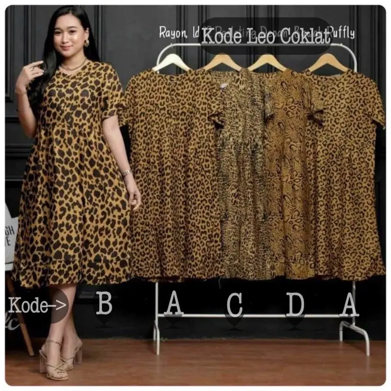 DASTER BUSUI DRESS VIRAL Bigsize dan Allsize LEOPART MACAN