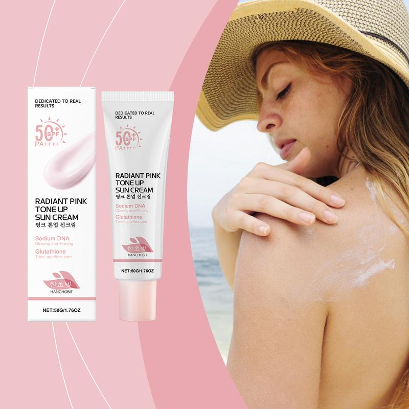 Radiant Pink Tone Up Sun Cream SPF 50 PA +++ - Hydrating Comfort with ...