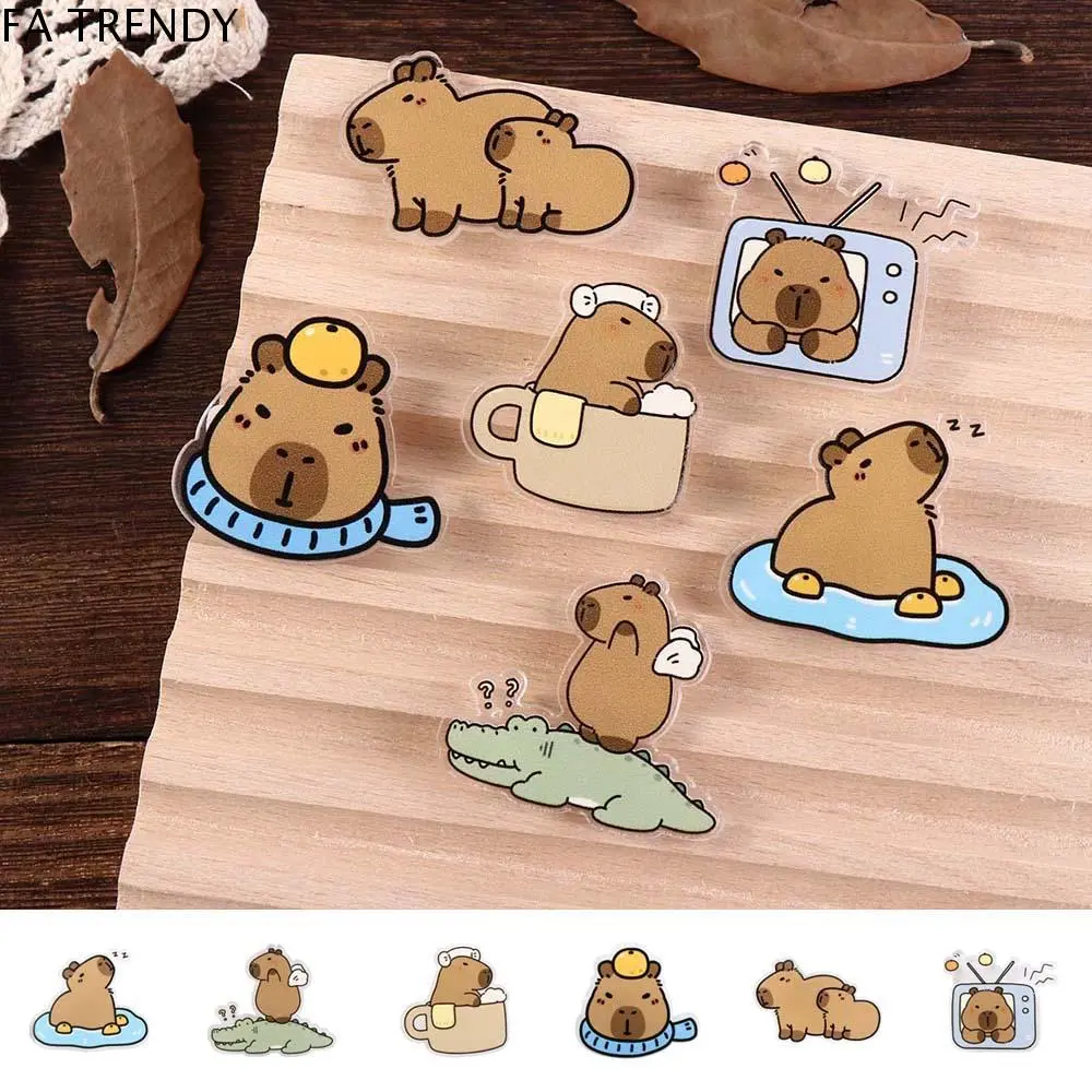 FA TRENDY Exquisite Breastpin Capybara Pin Kapibara Cute Animal Badge Lapel Fashion Capybara Brooch Girl