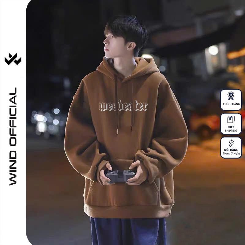 Product Introduction of Áo hoodie unisex form rộng WIND WEEDEATER hoodie nút bấm thời trang nam nữ nỉ bông oversize Menswear Dài Tay Tay Dài 2