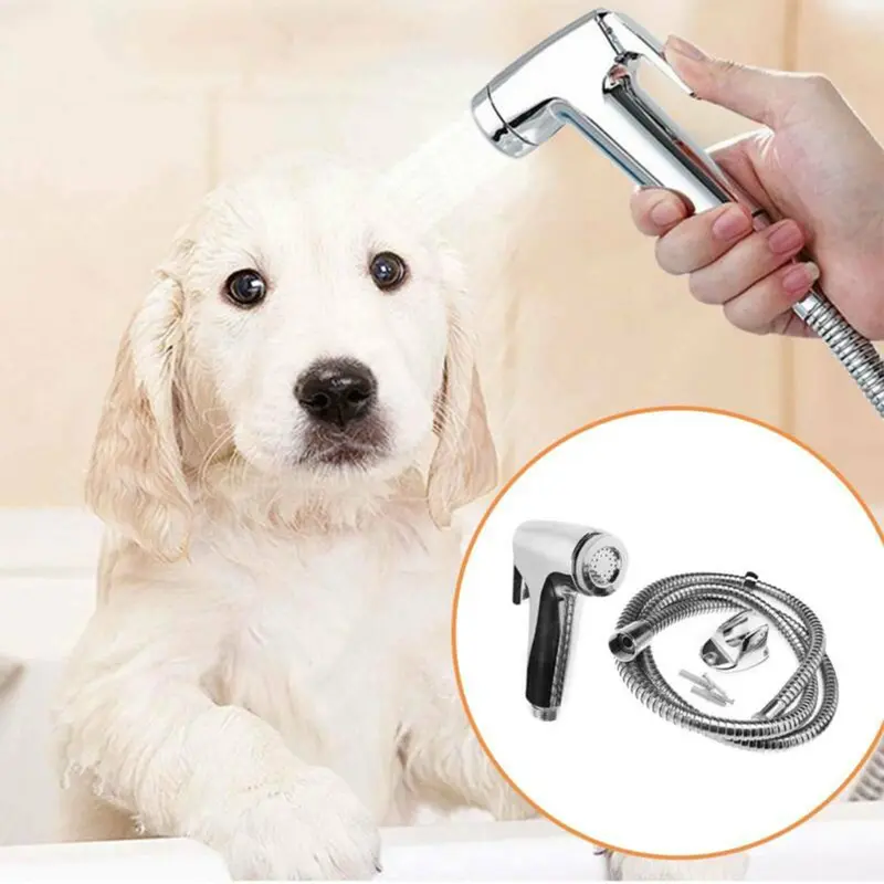 Chrome Bidet Shattaf Douche Spray Hygienic Toilet Shower Head Hose Set 5