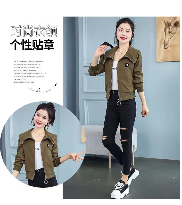 Product Introduction of Áo Khoác Ngắn Lót Lông Cừu / Không Lót Lông Cừu Cho Nữ, Áo Khoác Đồng Phục Bóng Chày Thường Ngày, Phong Cách Chanel Đa Năng Mới, Mùa Xuân Và Mùa Thu 18