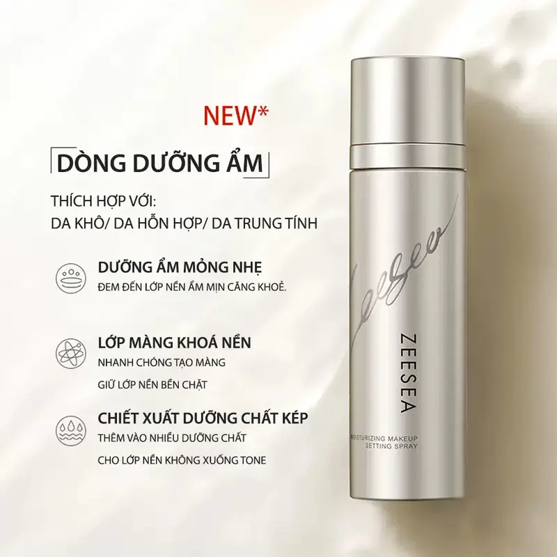 ZEESEA  Xịt khoá cố định lớp nền trang điểm lâu trôi Lasting Makeup Setting Spray 100ml 2