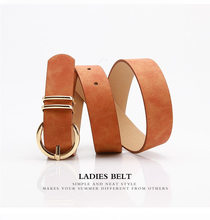 Product Introduction of Women's Belt Four Seasons Korean Style New Simple All-Match Alloy Pin Buckle Belt Clothing Matching Jeans Strap 17