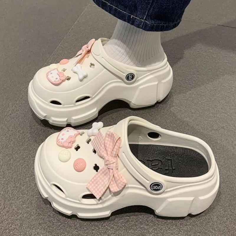 Trượt Thoáng Khí, Dành Cho Nữ, Ngoài Trời Mùa Hè, Đế Siêu Dày, Xu Hướng Thời Trang, Tăng Chiều Cao, Dép Khử Mùi Chống Trượt, Hàng Mới Về 2024 Shoes DéP GiàY Sandal