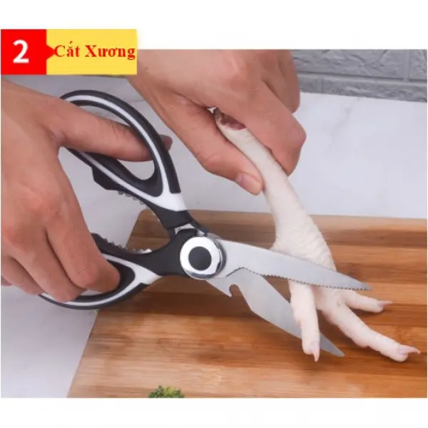 Kéo Nhà Bếp, Văn Phòng Đa Năng ( Cắt Gà, Xương Cứng, Rau, Bật Lắp Chai,Bóc Quả Cứng,...) 2