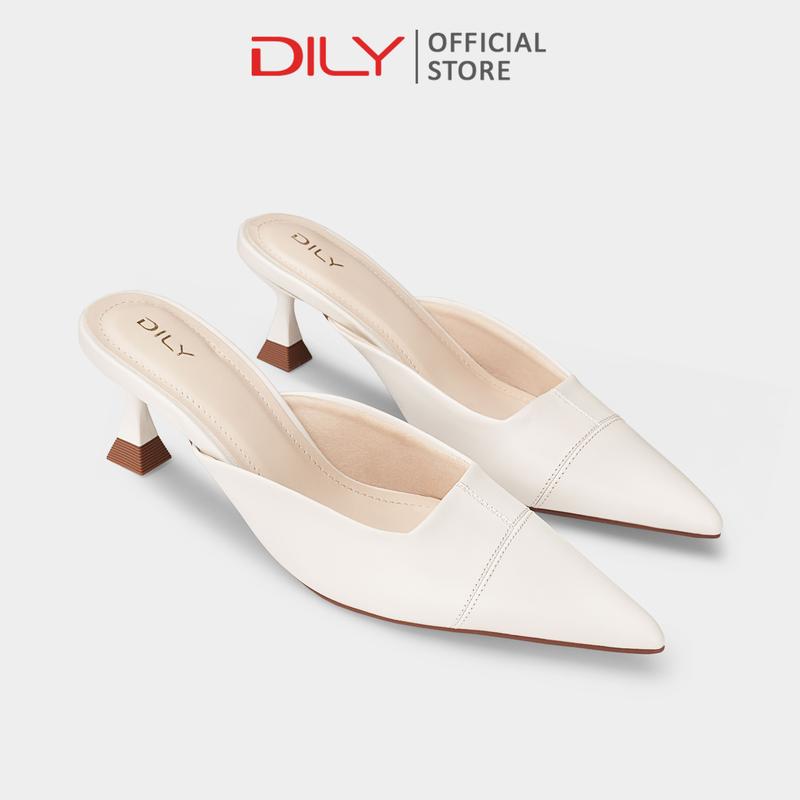  Guốc sục nữ DILY mũi nhọn thanh lịch dép guốc sục gót nhọn sang trọng cao 5.5cm AA0500 