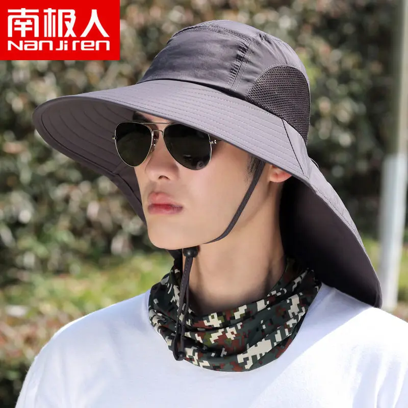 Mũ Chống Nắng, Nanjiren, Dành Cho Nam Giới, Che Mặt, Mũ Câu Cá, Bảo Vệ Cổ, Thoáng Khí, Vành Lớn, Mũ Ngư Dân, Bảo Vệ Chống Tia UV Mùa Hè Phụ Kiện Đội Đầu 2