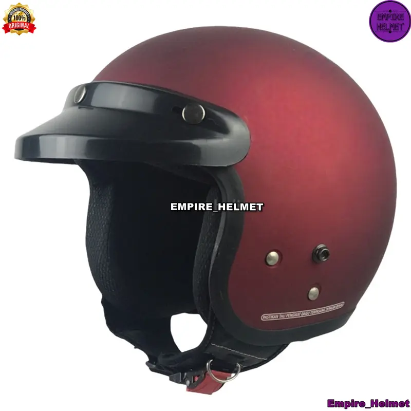 Helm Half Face Bogo Identik Cargloss Pria Wanita Dewasa Standar SNI Helem Retro Full Leher Completable Perempuan Hijab 6