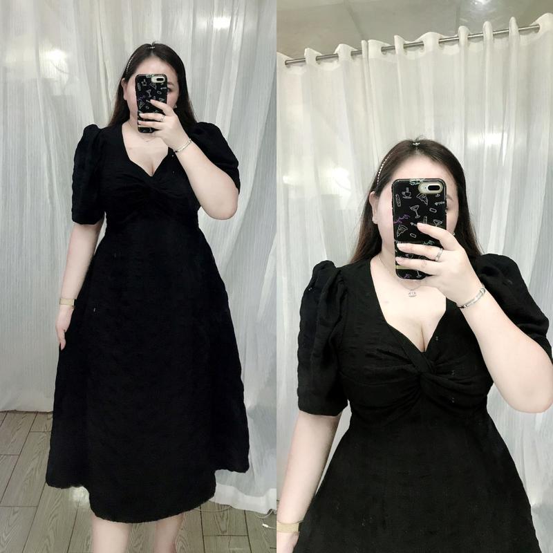 ĐẦM XỐP ĐŨI BIGSIZE 60-90KG đầm phối nude nền tảng