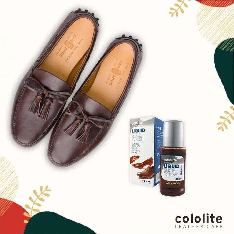 COLOLITE LIQUID SHOE POLISH Semir Sepatu Cair Kulit Praktik Mengkilap Sepatu Hitam Coklat Putih Netral Pria Wanita 45ml 3