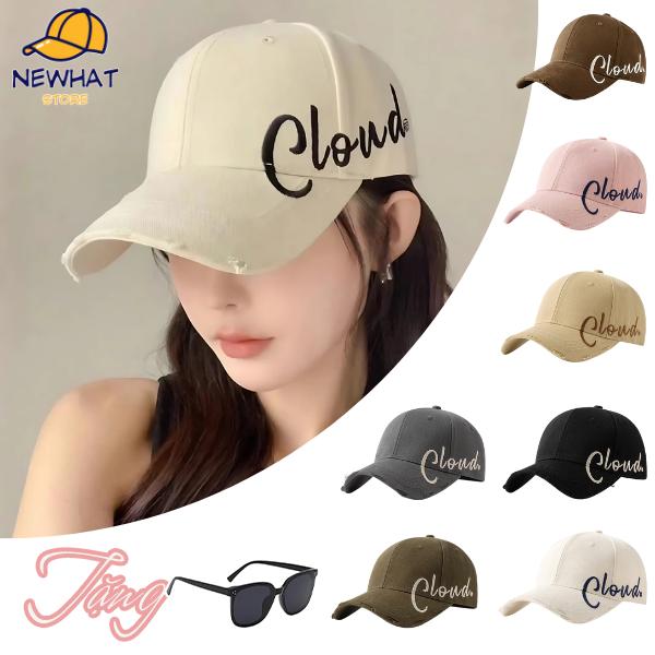 【DÀNH CHO ĐẦU TO MŨ LƯỠI TRAI HÀN QUỐC THÊU CHỮ - THIẾT KẾ VÀNH TO CỨNG CÁP CHE NẮNG ĐA PHONG CÁCH GIÚP MẶT NHỎ GỌN CHO NAM NỮ MŨ KẾT COTTON THÊU CHỮ TỈ MỈ PHONG CÁCH TRẺ TRUNG MŨ ĐẸP PHÙ HỢP ĐỘI ĐÔI ĐỘI NHÓM【CLOUD