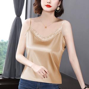 Lace Camisole Women Vest Plain Casual Ladies Fashion Top New Design Sleeveless Bottoming Shirt Trendy Tanks