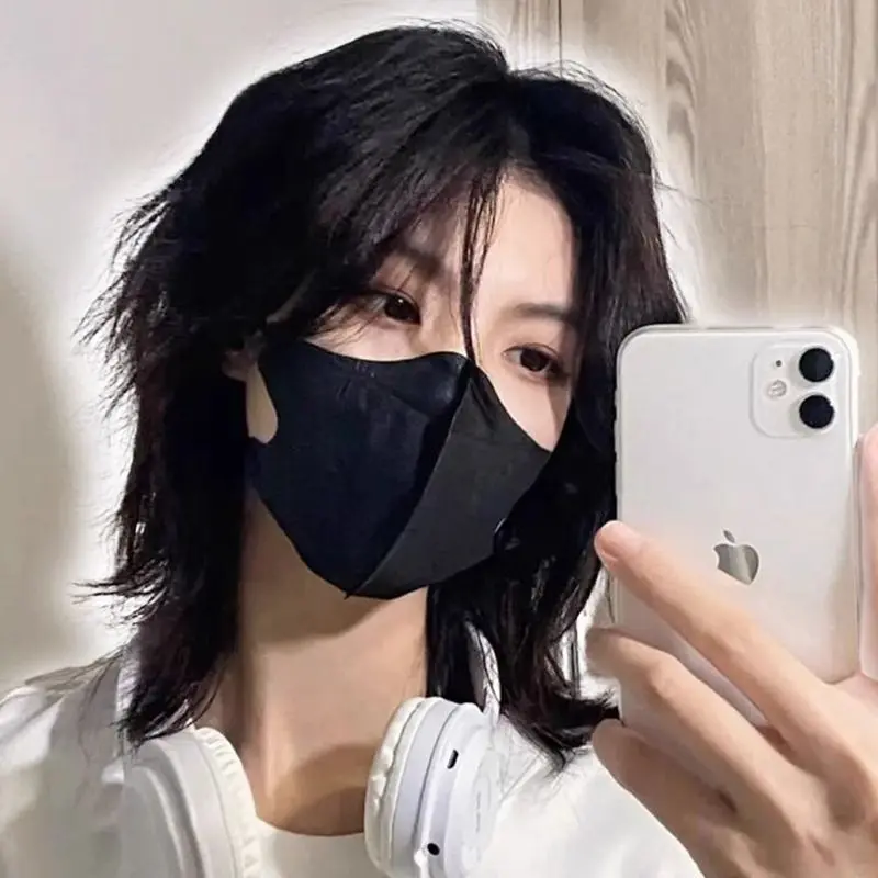 Tóc Giả Đầu Cá Bông, Tóc Ngắn Nam, Phong Cách Takuya Kimura, Unisex, Phong Cách Samurai Nhật Bản, Đầu Đuôi Sói, Che Đầu, 2024