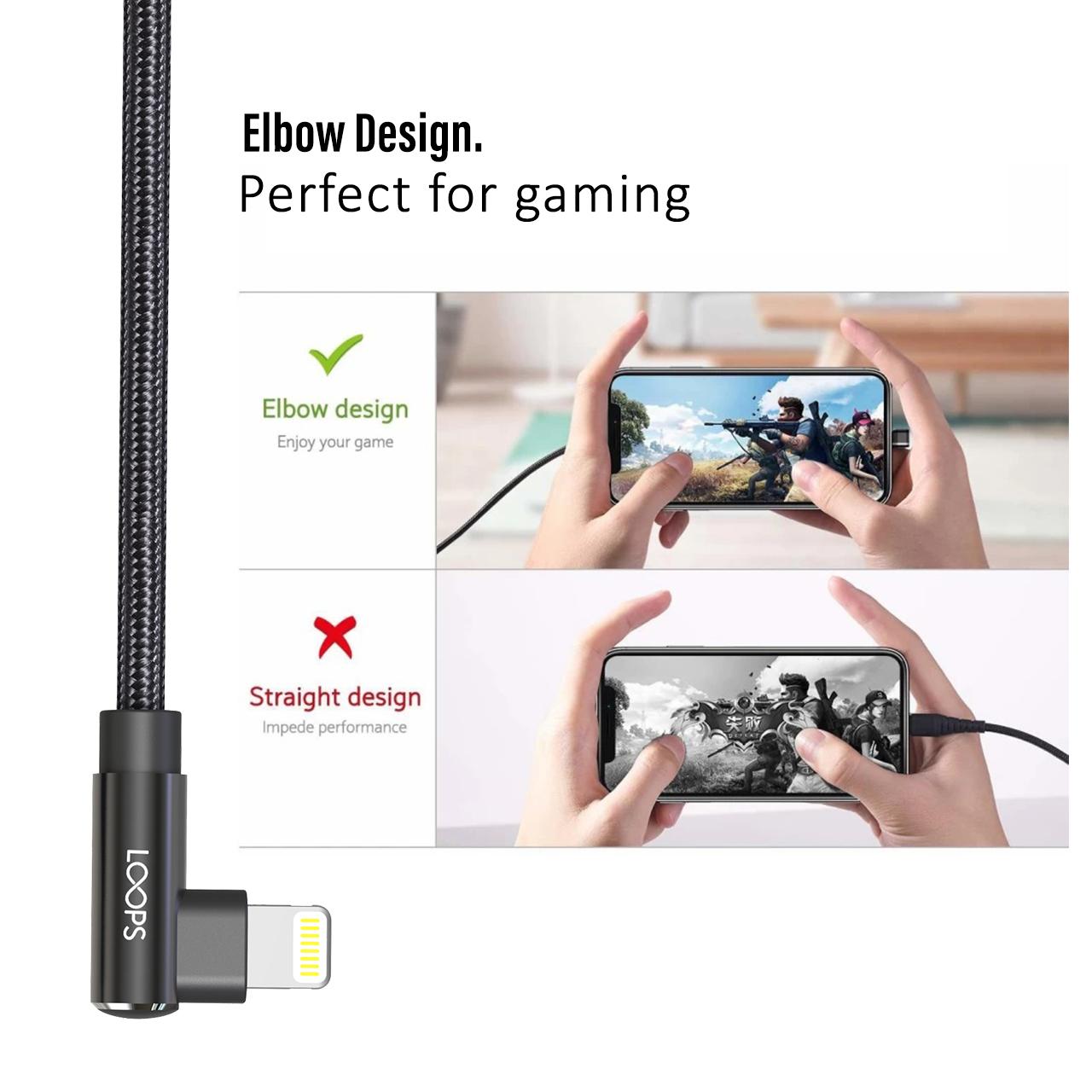 Cable Data USB to C/Lightning Loops MFI Braided Gaming Kabel Charging