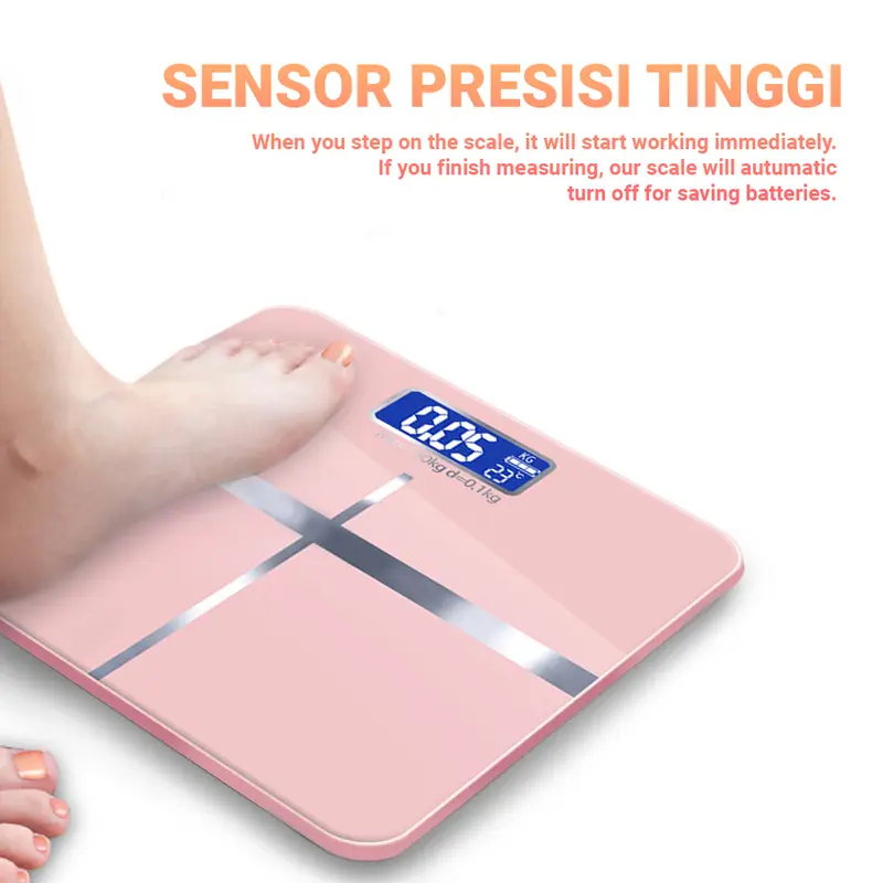 Timbangan Badan Digital Finito 180kg SCALE KACA 27X27CM 2