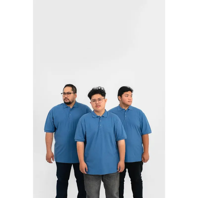 Akita Polo Shirt Big Size Steel Blue – Polo Pria Premium Jumbo Steel Blue – BYBLANK 0