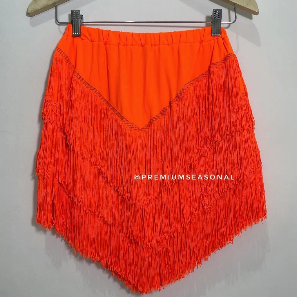 ROK RUMBAI V - Celana Rok Rumbai Motif V Tingkat 3 Panjang Variasi